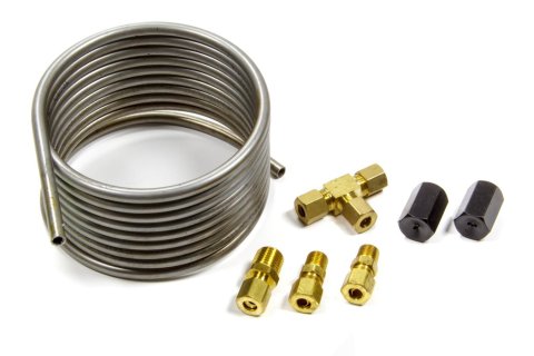 Steel Tubing - 0.25 in OD - 10 ft Long - Fittings Included - Steel - Natural - Kit