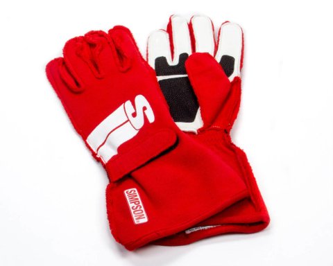 Driving Gloves - Impulse - SFI 3.3/5 - Double Layer - Nomex - Red - Large - Pair