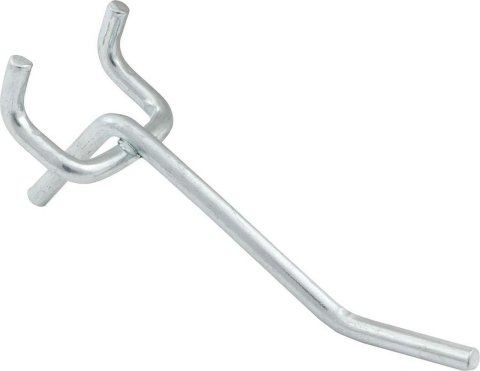 Pegboard Hooks - 2 in Long - Steel - Zinc Oxide - Set of 50