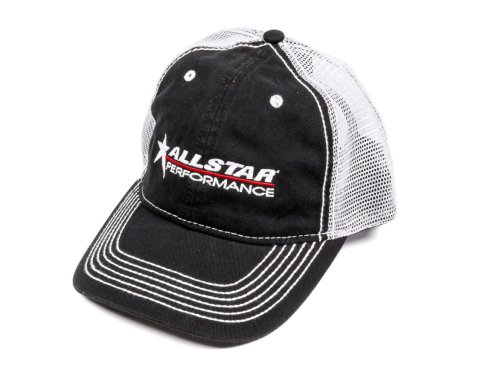 Hat - Embroidered Allstar Logo - Black / White Mesh - Each