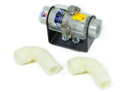 Discriminator Valve - 1-1/4 in Male Inlet - 1-1/4 in Male Outlet - External Mount - Plastic - Clear - Each
