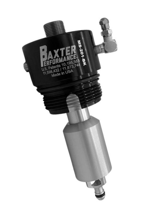 Oil Filter Adapter - Cartridge to Spin On Filter - 22 mm x 1.5 Center Thread - Schrader Valve Included - Aluminum - Black Anodized - Mopar Pentastar V6 2014-25 - Each