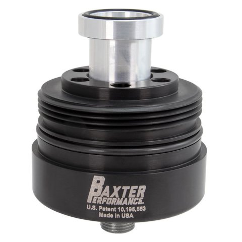 Oil Filter Adapter - Cartridge to Spin On Filter - 3/4-16 in Center Thread - Aluminum - Black Anodized - Toyota - Each