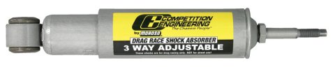 Shock - Drag - Monotube - 12.21 in Compressed / 16.96 in Extended - 2.00 in OD - 3 Way Adjustable - Steel - Gray Paint - Front - Each