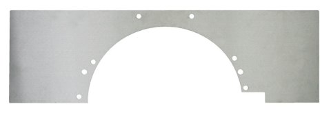Motor Plate - Mid - 30 x 9.25 x 0.188 in - Frame Mounts - Aluminum - Steel - Small Block Ford - Each