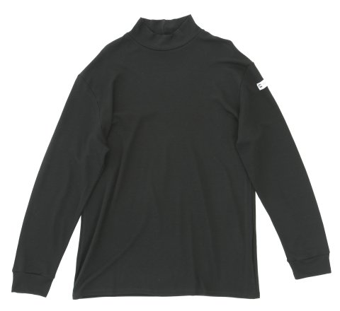 Underwear Top - SFI 3.3 - Long Sleeve - Turtle Neck - Fire Retardant Cotton - Black - Medium - Each