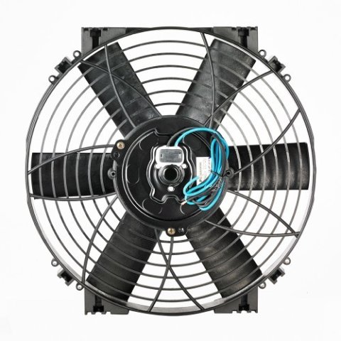 Electric Cooling Fan - Thermatic - 12V - 12 in Fan - Push / Pull - Straight Blade - 11.53 in H x 11.55 in W - 2.28 in Thick - Plastic - Each