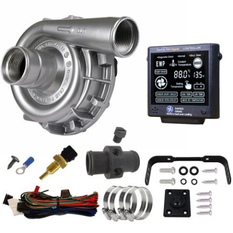 Water Pump - EWP115 - Electric - Remote Mount - 16 AN Female / 1-3/8 in in Hose Barb to 16 AN Female / 1-3/8 in Hose Barb - 36.7 GPM - Controller / Te