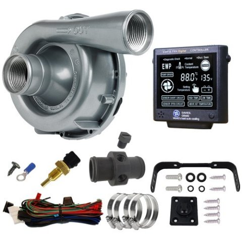 Water Pump - EWP150 - Electric - Remote Mount - 16 AN Female / 1-3/8 in Hose Barb to 16 AN Female / 1-3/8 in Hose Barb - 42.8 GPM - Controller / Tempe