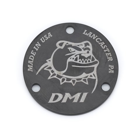 Drive Flange Dust Cover - Bolt-On - O-Ring - DMI Logo - Aluminum - Black Anodized - Each