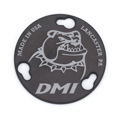 Drive Flange Dust Cover - Bolt-On - DMI Logo - Aluminum - Black Anodized - Each