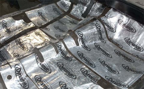 Sound Barrier - Xtreme - Floor - Self Adhesive Backing - Aluminum / Rubber - Silver / Black - GM A-Body 1968-72 - Kit