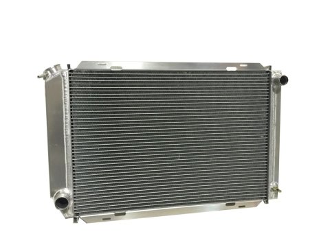 Radiator - 30.5 in W x 17.25 in H x 2.5 in D - Single Pass - Passenger Side Inlet - Driver Side Outlet - Aluminum - Natural - Ford Mustang 1979-93 - Each