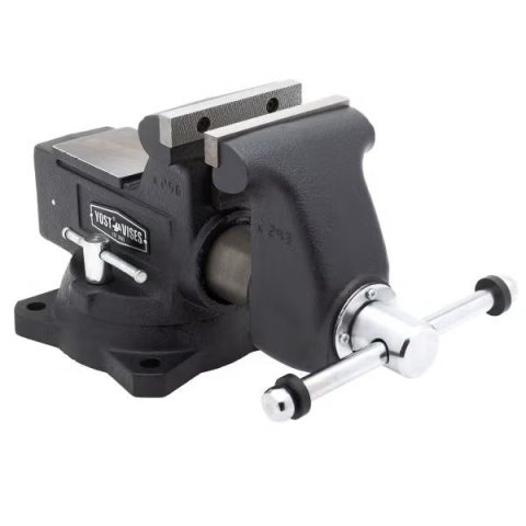 Vise - Bench - YOST HD-Series - 4.5 in Jaw - Handle Included - Bench Mounted - Iron - Black Powder Coat - Each