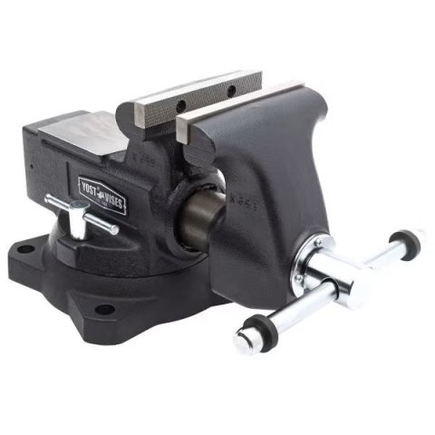 Vise - Bench - YOST HD-Series - 5.5 in Jaw - Handle Included - Bench Mounted - Iron - Black Powder Coat - Each