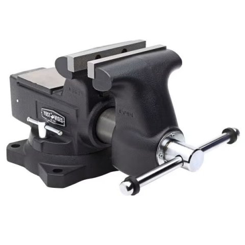 Vise - Bench - YOST HD-Series - 6.5 in Jaw - Handle Included - Bench Mounted - Iron - Black Powder Coat - Each