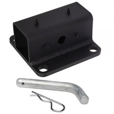 Hitch Receiver Mount - Yost - Bench Mount - Bolt-On - 2 in Receiver - Pin / Hardware Included - Steel - Black Powder Coat - Each