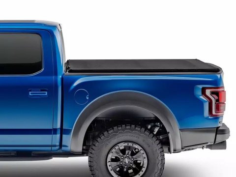 Tonneau Cover - Trifecta Signature 2.0 - Folding - Bed Rail Attachment - Canvas Top - Black - 5 ft 2 in Bed - GM Midsize Truck 2015-21 - Kit