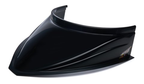 Hood Scoop - MD3 - 5 in Height - 18 in Wide - Curved Bottom - Plastic - Black - Dirt Late Modified - Each