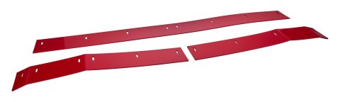 Wear Strip - MD3 - 25.125 in / 25.5 in / 47.5 in - 4 in Tall - 3-Piece - Plastic - Red - IMCA - Street Stock - Each