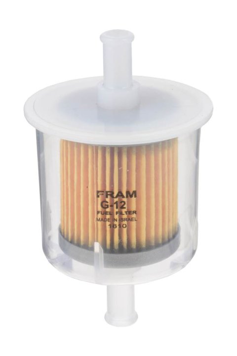 Fuel Filter - In-Line - 5 Micron - Paper Element - 5/16 in Hose Barb Inlet - 5/16 in Hose Barb Outlet - Disposable - Plastic - Natural - Each