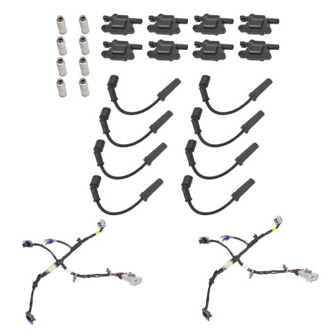 Ignition Coil Pack - Epoxy Filled - Female Socket - Coil Wire / Wire Harness Included - GM LS-Series / GM GenV LT-Series - Kit