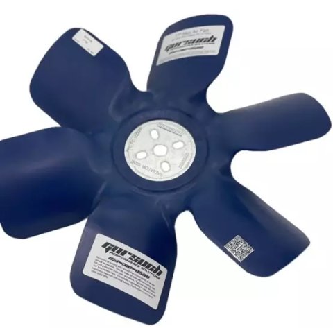 Mechanical Cooling Fan - Max Air - 17 in Fan - 6 Blade - 5/8 in Pilot - Universal Bolt Pattern - Aluminum Hub / Plastic Blades - Blue - Each