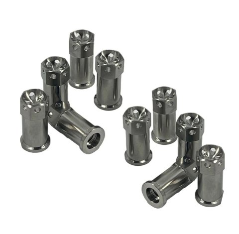 Nut - 3/8-16 in Thread - Titanium - Natural - Quick Change Gear Cover - Set of 10