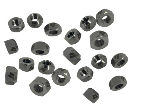 Lug Nut - 5/8-11 in Right Hand Thread - 1 in Hex Head - Single 45 Degree Seat - Open End - Titanium - Natural - Set of 5