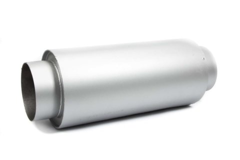 Muffler - 5 in Center Inlet - 5 in Center Outlet - 7 in Diameter Body - 15 in Long - Steel - Gray Paint - Each