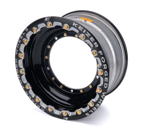 Wheel - Direct Mount - 15 x 8 in - 3.000 in Backspace - Beadlock - Aluminum - Black Powder Coat - Each
