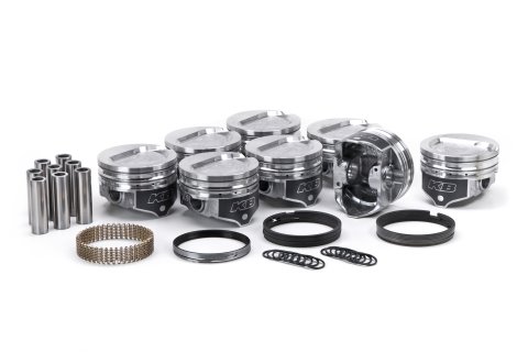 Piston - Hypereutectic - 4.390 in Bore - 5/64 x 5/64 x 3/16 in Ring Grooves - Minus 22.00 cc - Big Block Ford - Set of 8