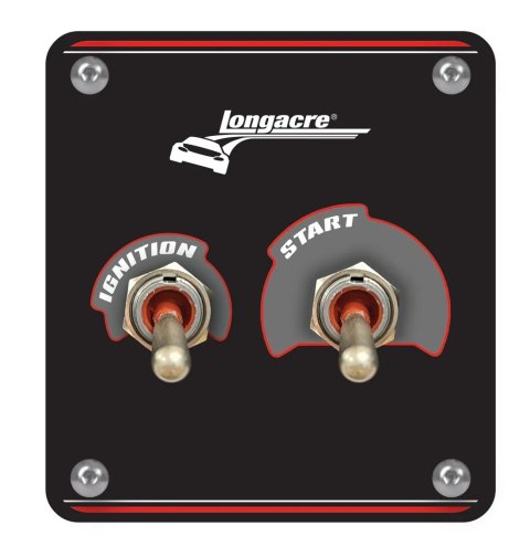 Switch Panel - Dash Mount - Elite - 3.4 x 3.7 in - 1 Toggle / 1 Momentary Toggle - Black Anodized - Each
