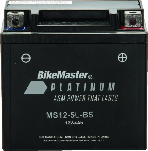 BikeMaster AGM Battery - MS12-5L-BS