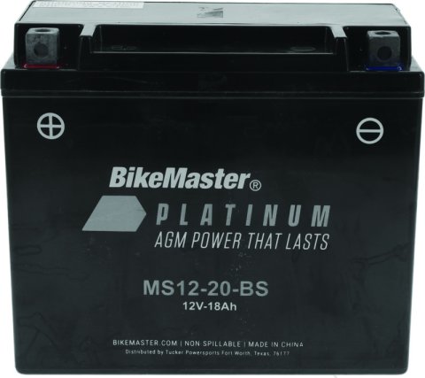 BikeMaster AGM Battery - MS12-20-BS