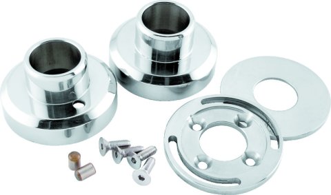 Bikers Choice Polished Stainless Steel Hidden External Fork Stop Kit Custom