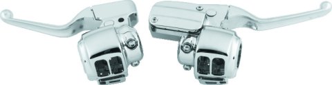 Bikers Choice 08-13 Touring Chrome Handlebar Control Kit W/O Switches 11/16 Bore
