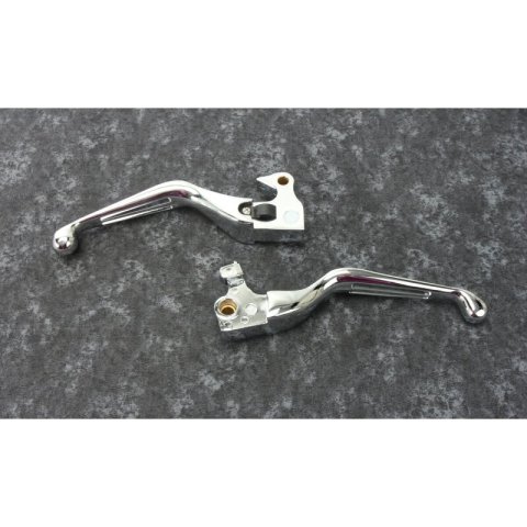 Bikers Choice 04-13 XL Chrome Slotted Lever Set