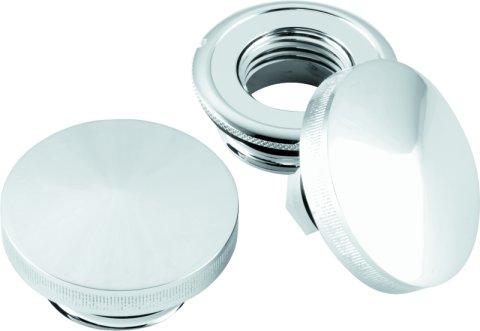 Bikers Choice 82-Up Chrome Pointed Gas Cap Set With Paint Savers