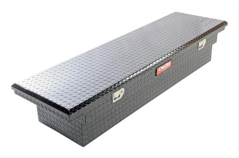 Deezee Universal Tool Box - Red Crossover - Single Lid Black BT (Low)