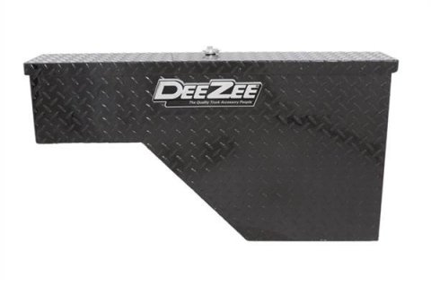 Dee Zee Specialty Series Wheel Well Toolboxes DZ 94B Truck Bed Toolboxes, Toolboxes, Passenger Side of Truck Bed Location, Aluminum, Black Powdercoat, Chevy, Dodge, Ford, Each