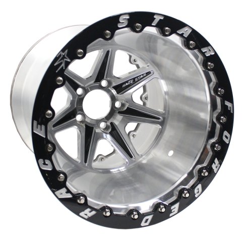 Race Star 72 ValStar 15x8 / 5x4.75BC / 4.5BS / 3.072in CB / Machined w/Black Accents Wheel
