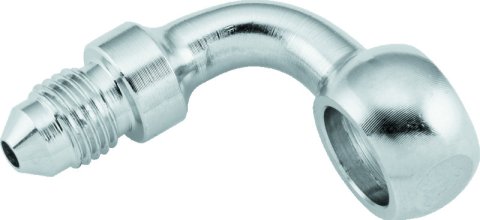 Twin Power Stainless Brake Fitting 3/8 Inch X AN3 90 Degree Banjo Adaptor