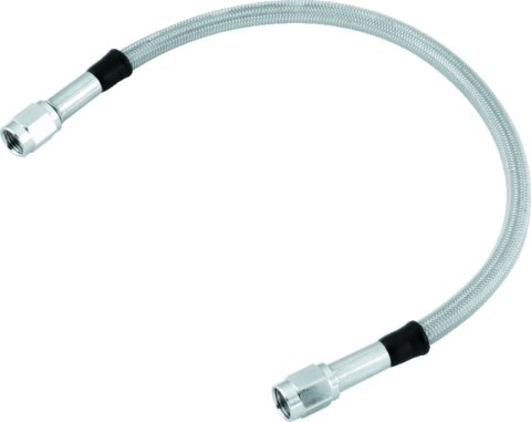 Twin Power 30 Inch Clear Coated Dot Stainless Steel Brake Hose AN-3