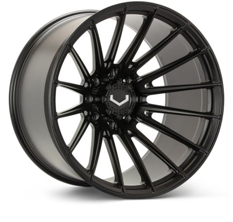 Vossen VFX-01 24x14 - 5x127 - ET44 - Mega Deep - 71.5 - Satin Black Wheel