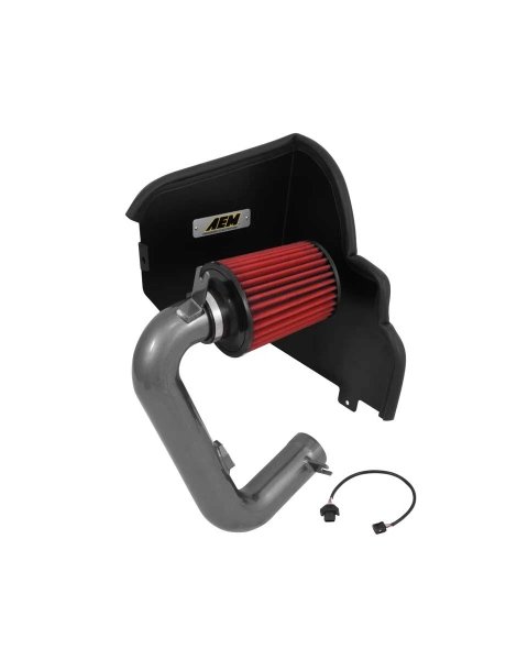 Air Induction System - Cold Air Intake - Reusable Dry Filter - Aluminum - Gray Powder Coat - Subaru WRX 2015-20 - Kit