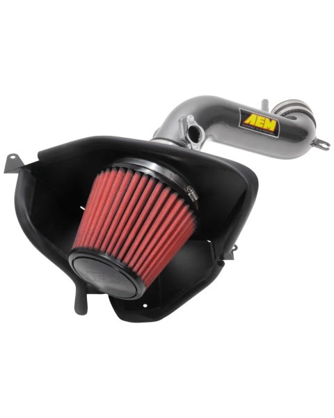 Air Induction System - Cold Air Intake - Reusable Dry Filter - Aluminum - Gray Powder Coat - Lexus / Toyota 2018-24 - Kit