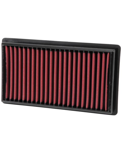 Air Filter Element - DryFlow - Panel - 12 x 6.75 in - 1.438 in Tall - Synthetic - Red - Various Ford Applications - Each