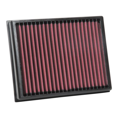 Air Filter Element - DryFlow - Panel - 11.813 x 9.344 in - 1.625 in Tall - Synthetic - Red - Ford Midsize SUV / Truck 2015-23 - Each