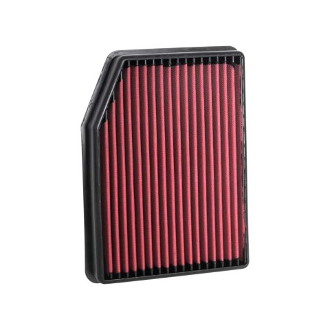 Air Filter Element - DryFlow - Panel - 12.75 in x 9.844 in - 1.594 in Tall - Synthetic - Red - GM Fullsize SUV / Truck 2019-25 - Each